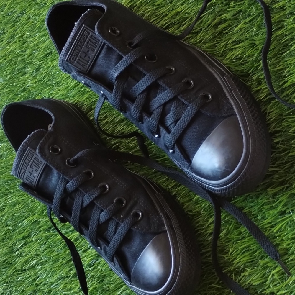 Converse All Star Chuck Taylor Black On Black Unisex M7 W9 - Picture 2 of 13